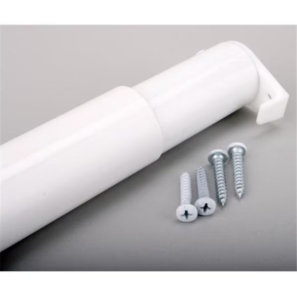 Knape & Vogt RP0021-30-48 30 in. To 48 in. White Adjustable Closet Rod, Knape & Vogt, Mfr#: RP0021-30/48